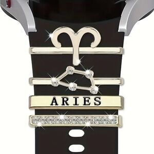 💥ARIES…Shimmering 12 Constellation Watchband Ring Loops